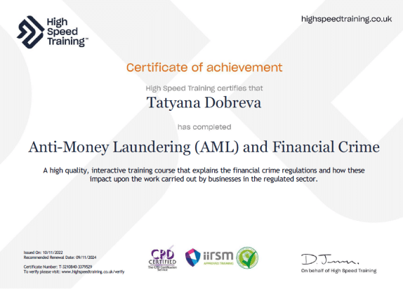 Anti-Money Laundering (AML) and Financial Crime